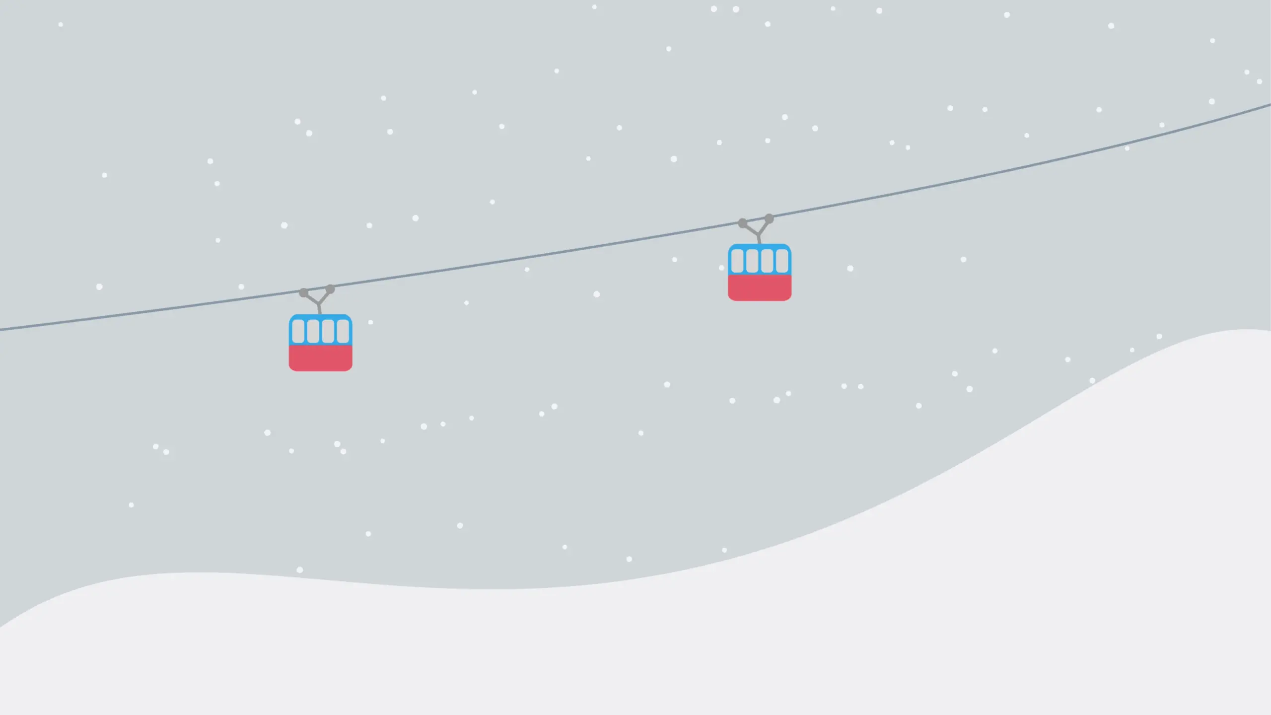 スキーのゴンドラのイラスト